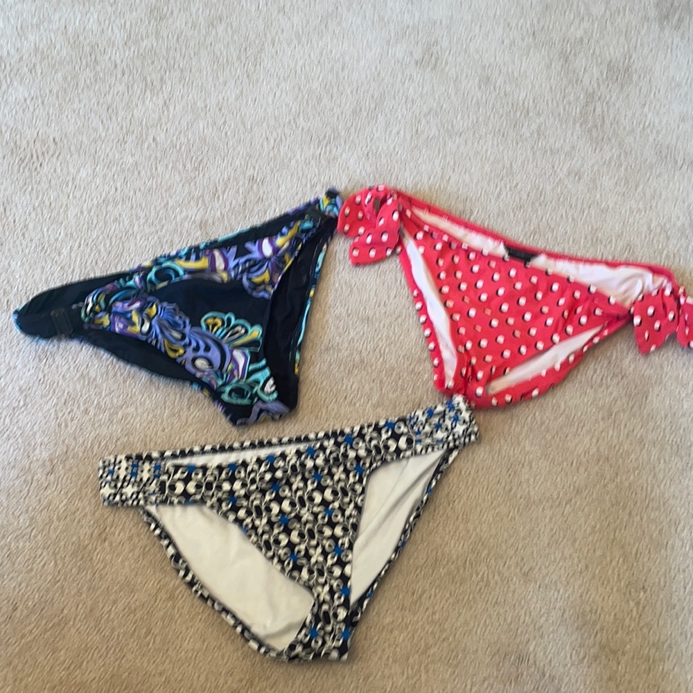 Three bikini bottoms